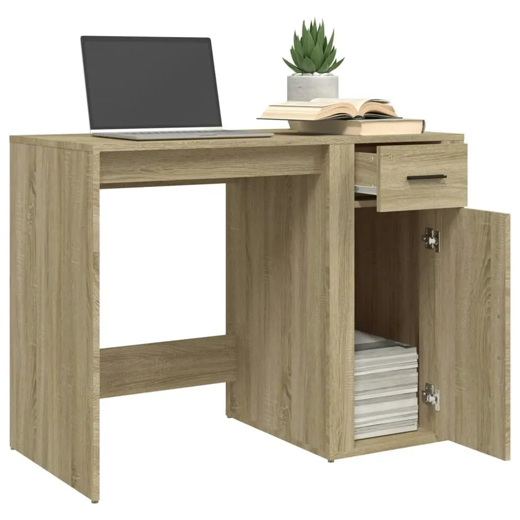 Desk Sonoma Oak 100x49x75 cm Engineered Wood 816787