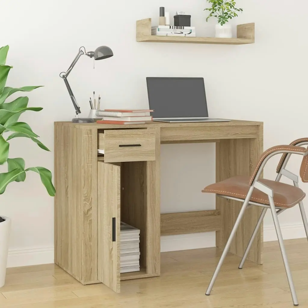 Desk Sonoma Oak 100x49x75 cm Engineered Wood 816787