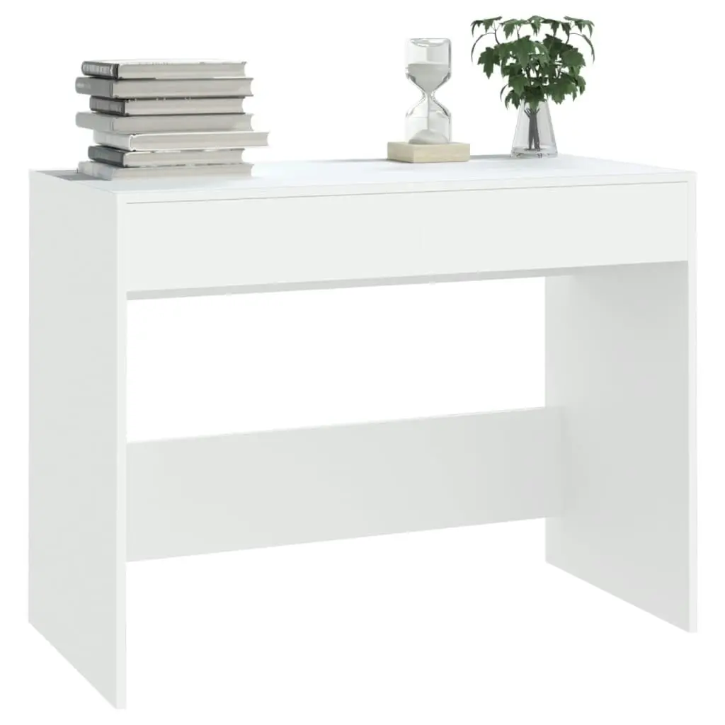 Desk White 101x50x76.5 cm Engineered Wood 809557