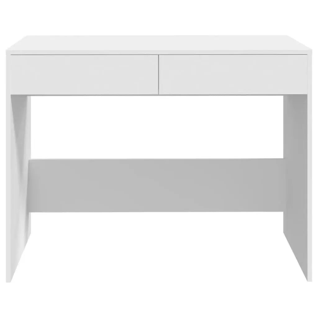 Desk White 101x50x76.5 cm Engineered Wood 809557