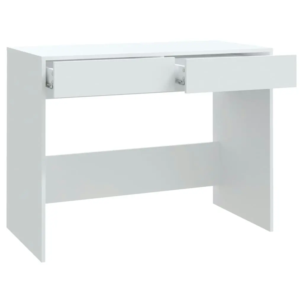 Desk White 101x50x76.5 cm Engineered Wood 809557