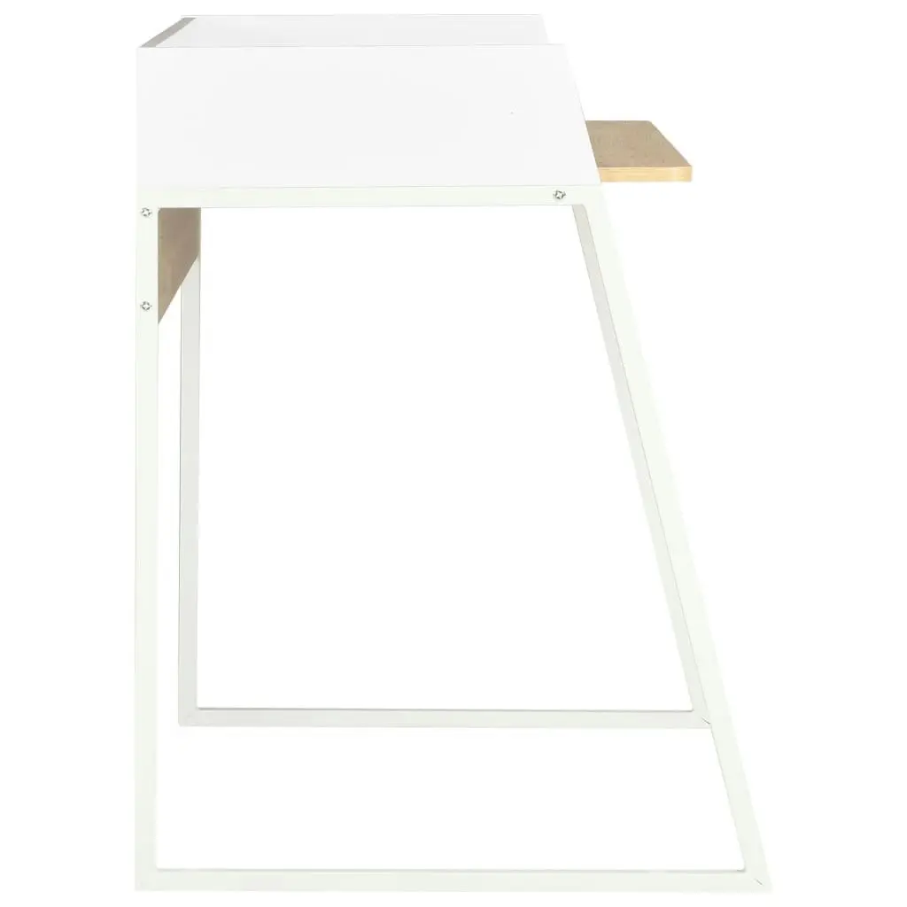 Desk White and Oak 90x60x88 cm 20265