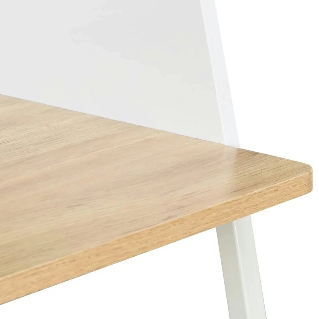 Desk White and Oak 90x60x88 cm 20265