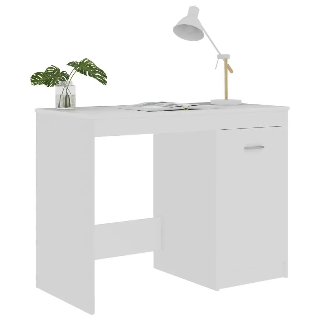 Desk White 100x50x76 cm Engineered Wood 801796