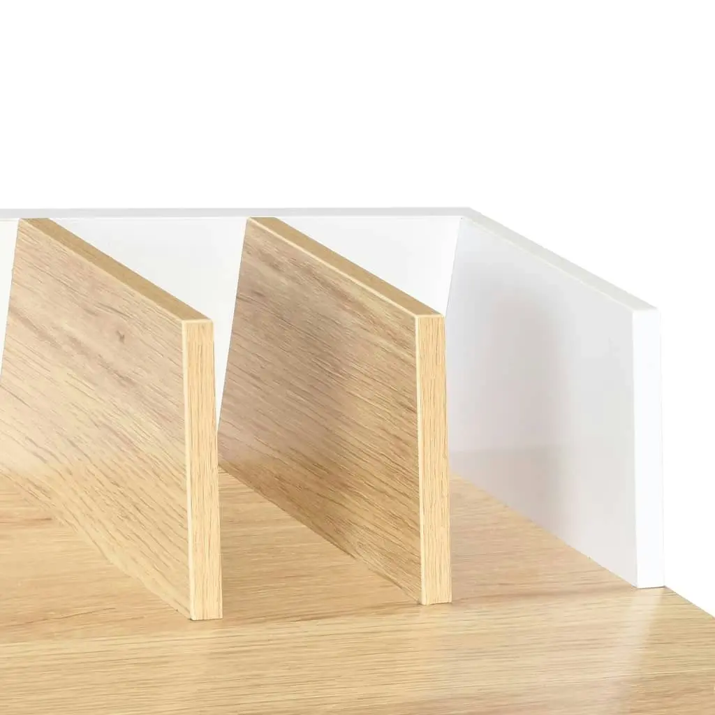 Desk White and Natural 80x50x84 cm 20273