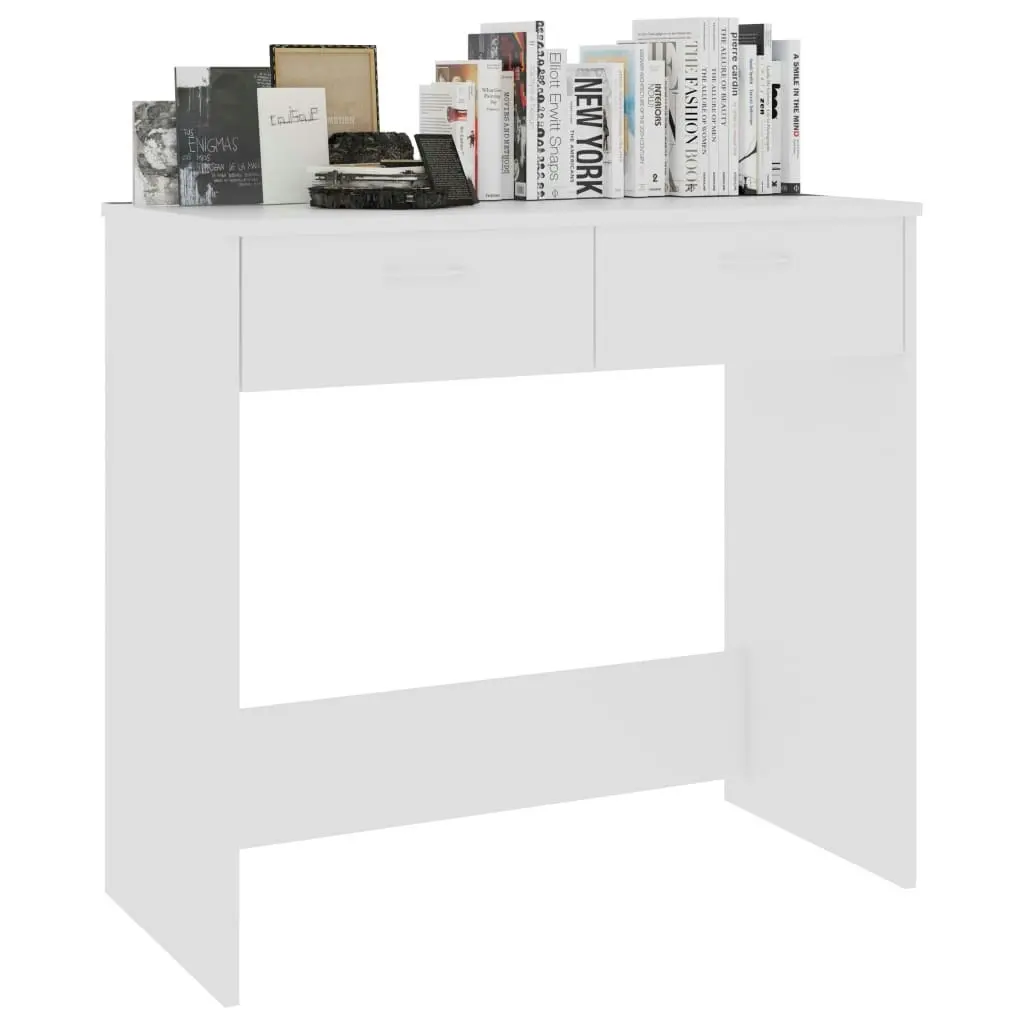 Desk White 80x40x75 cm Engineered Wood 801355