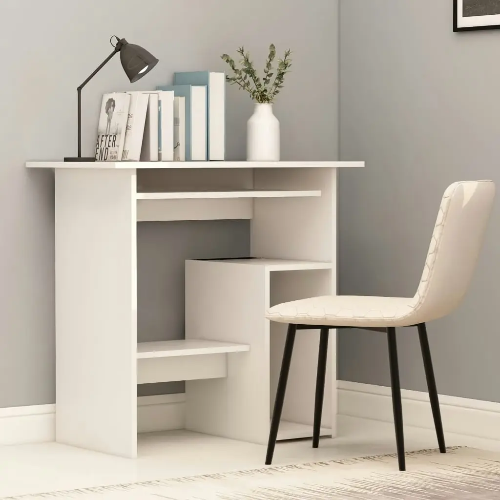 Desk White 80x45x74 cm Engineered Wood 801364