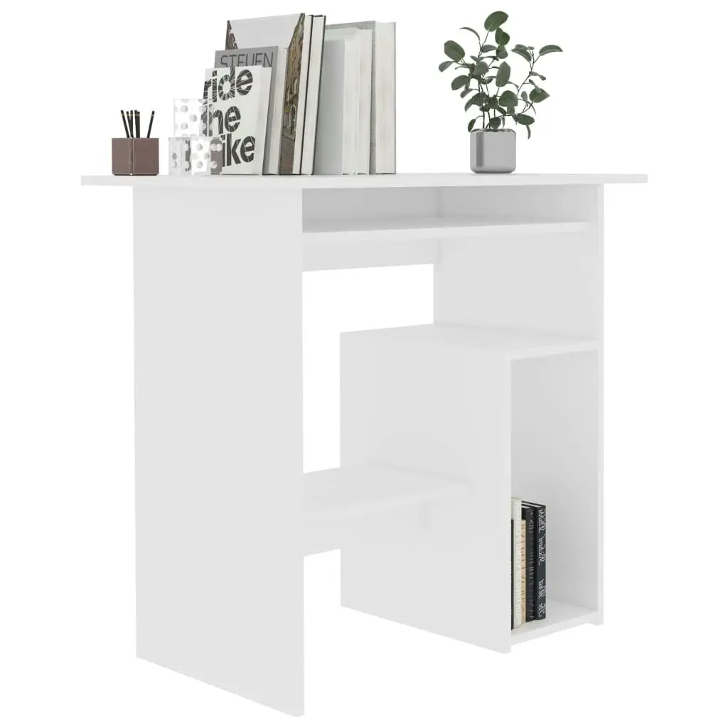 Desk White 80x45x74 cm Engineered Wood 801364