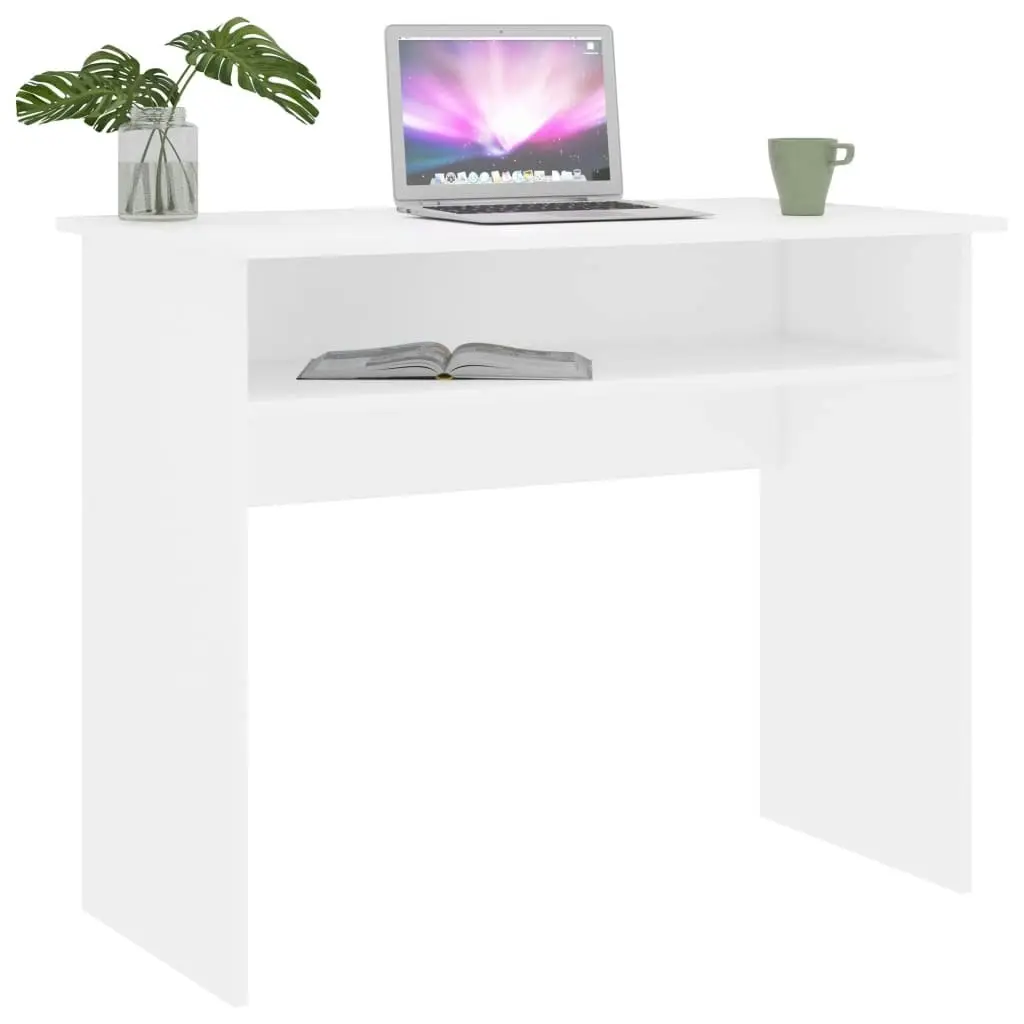 Desk White 90x50x74 cm Engineered Wood 801170