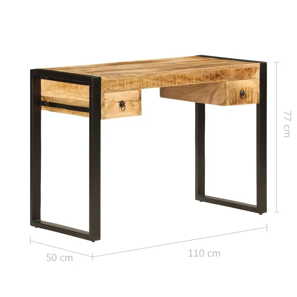 Desk with 2 Drawers 110x50x77 cm Solid Mango Wood 247400