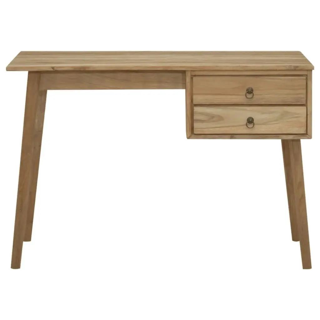 Desk with 2 Drawers 110x52x75 cm Solid Wood Teak 340738