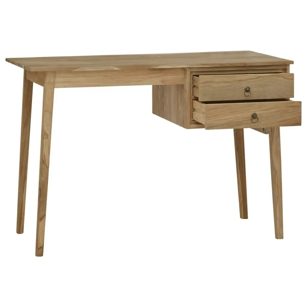 Desk with 2 Drawers 110x52x75 cm Solid Wood Teak 340738