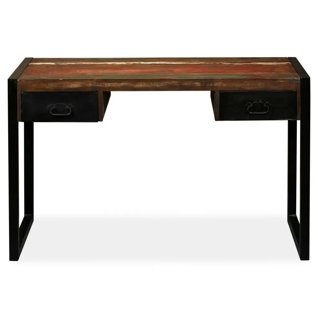 Desk with 2 Drawers Solid Reclaimed Wood 120x50x76 cm 244905