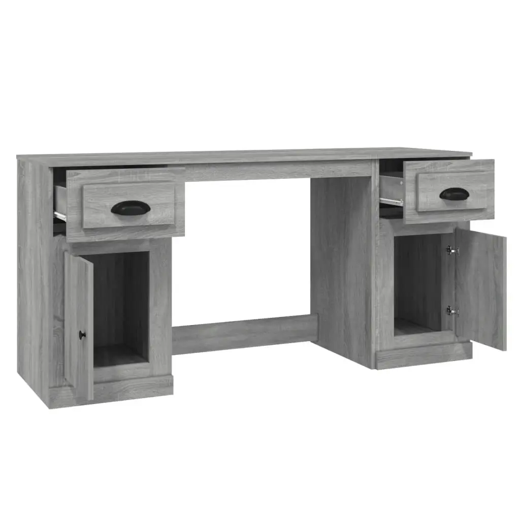 Desk with Cabinet Grey Sonoma Engineered Wood 3185333