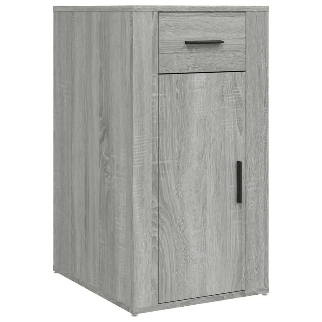 Desk with Cabinet Grey Sonoma Engineered Wood 3185437