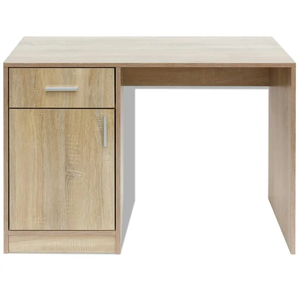 Desk with Drawer and Cabinet Oak 100x40x73 cm 243057