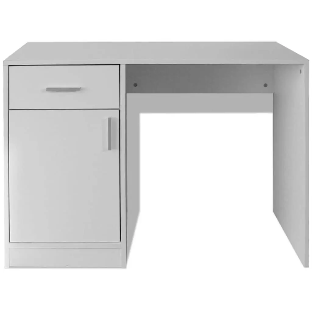 Desk with Drawer and Cabinet White 100x40x73 cm 243058