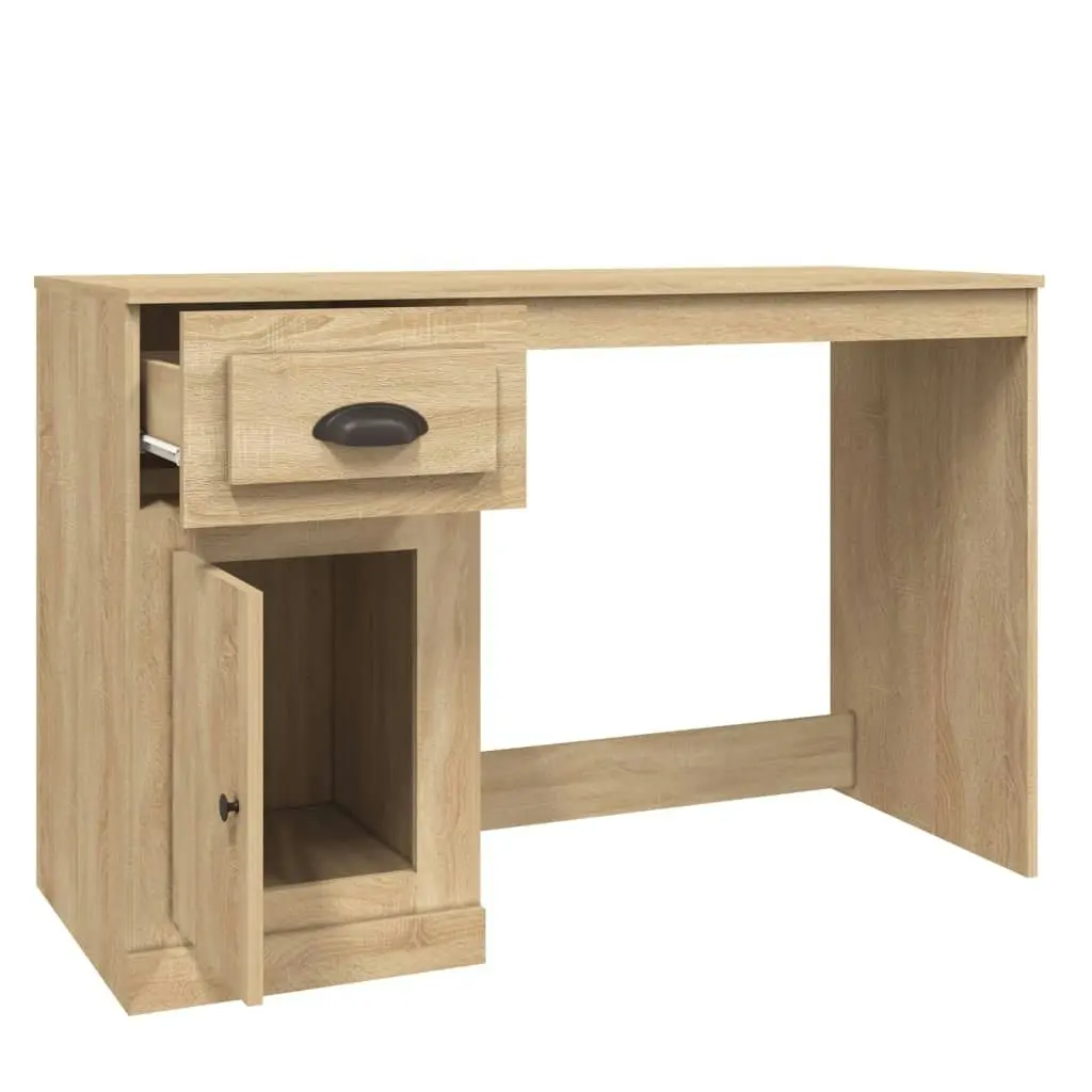 Desk with Drawer Sonoma Oak 115x50x75 cm Engineered Wood 816475