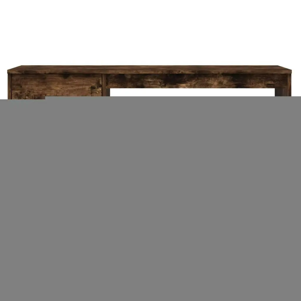 Desk with Drawer Smoked Oak 115x50x75 cm Engineered Wood 816477