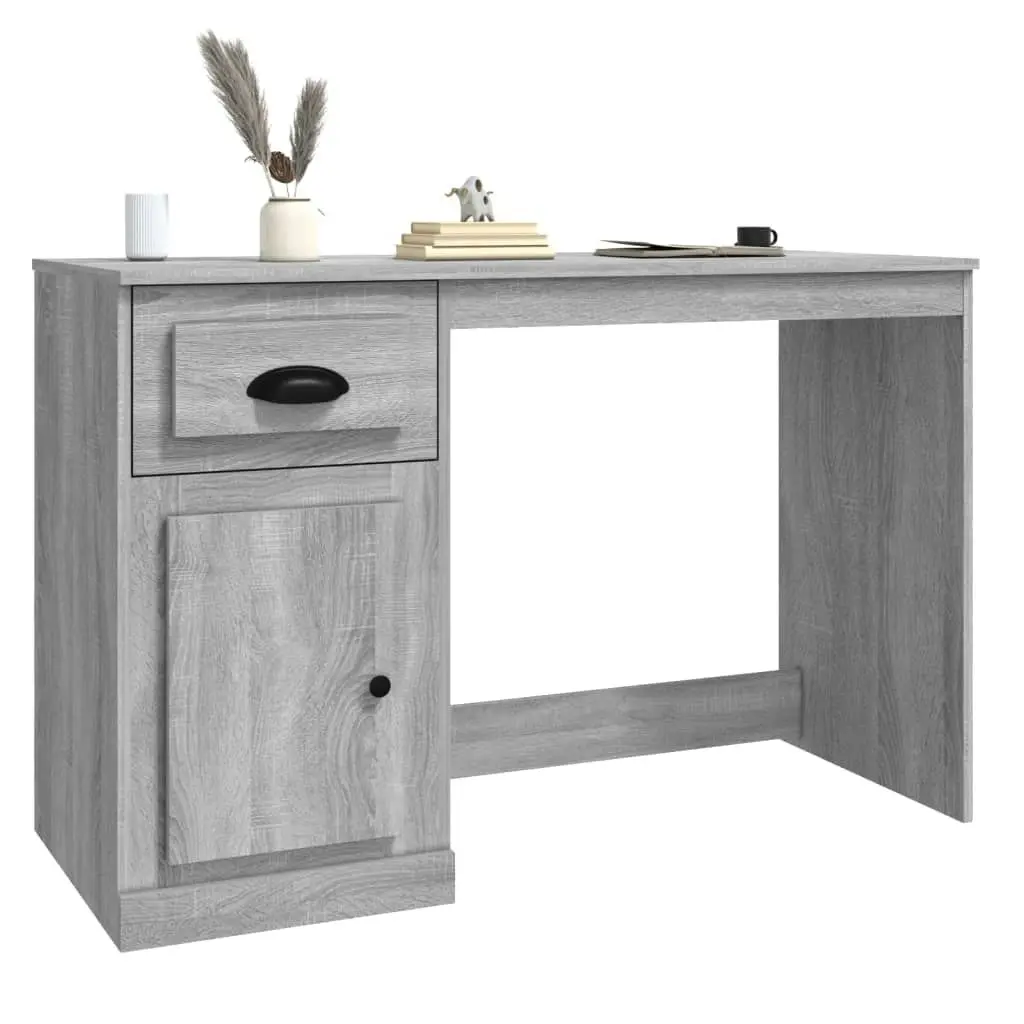 Desk with Drawer Grey Sonoma 115x50x75 cm Engineered Wood 816478