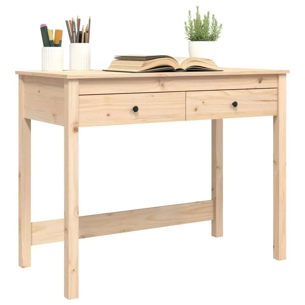 Desk with Drawers 100x50x78 cm Solid Wood Pine 824643