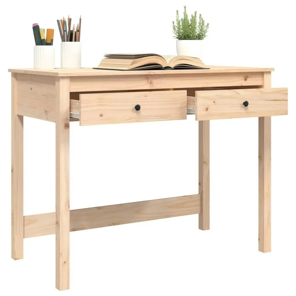 Desk with Drawers 100x50x78 cm Solid Wood Pine 824643