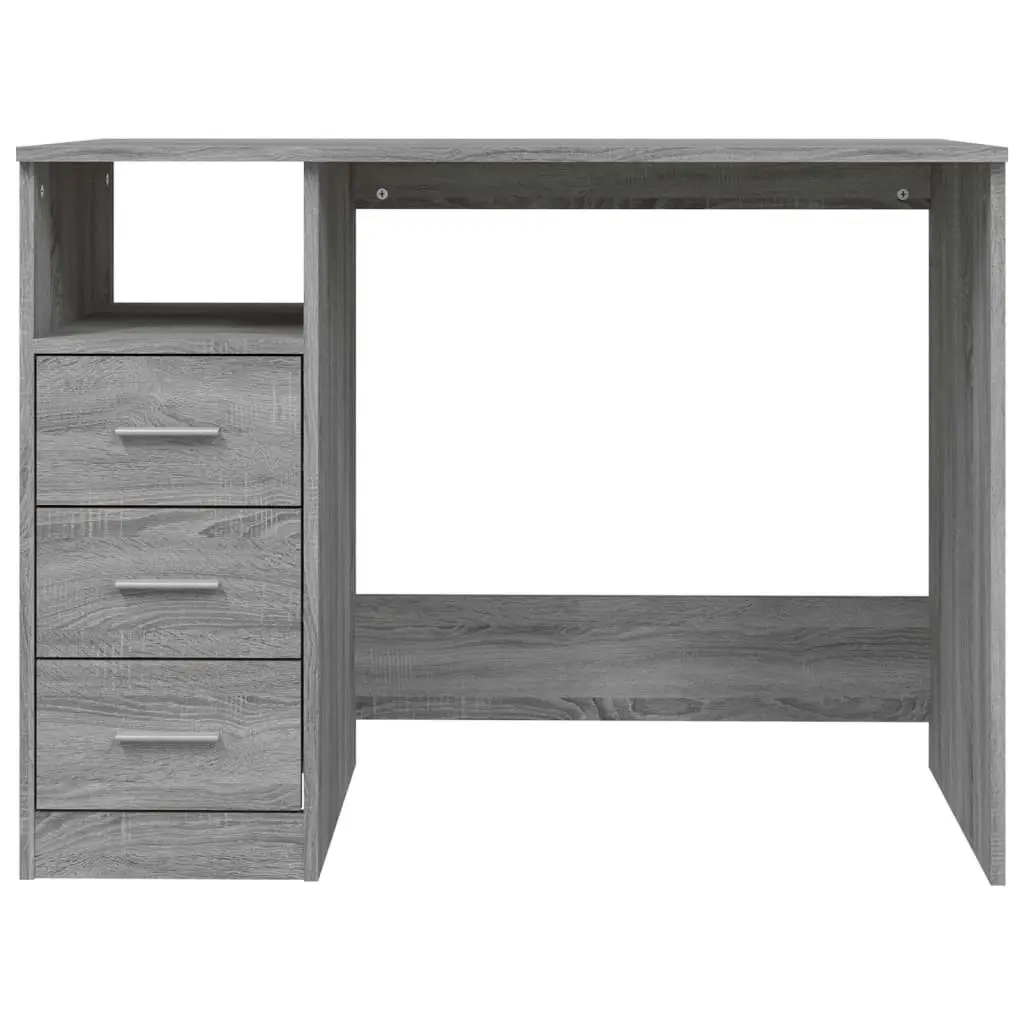 Desk with Drawers Grey Sonoma 102x50x76 cm Engineered Wood 823038