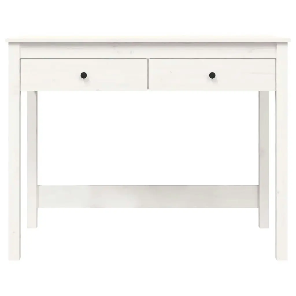 Desk with Drawers White 100x50x78 cm Solid Wood Pine 824644