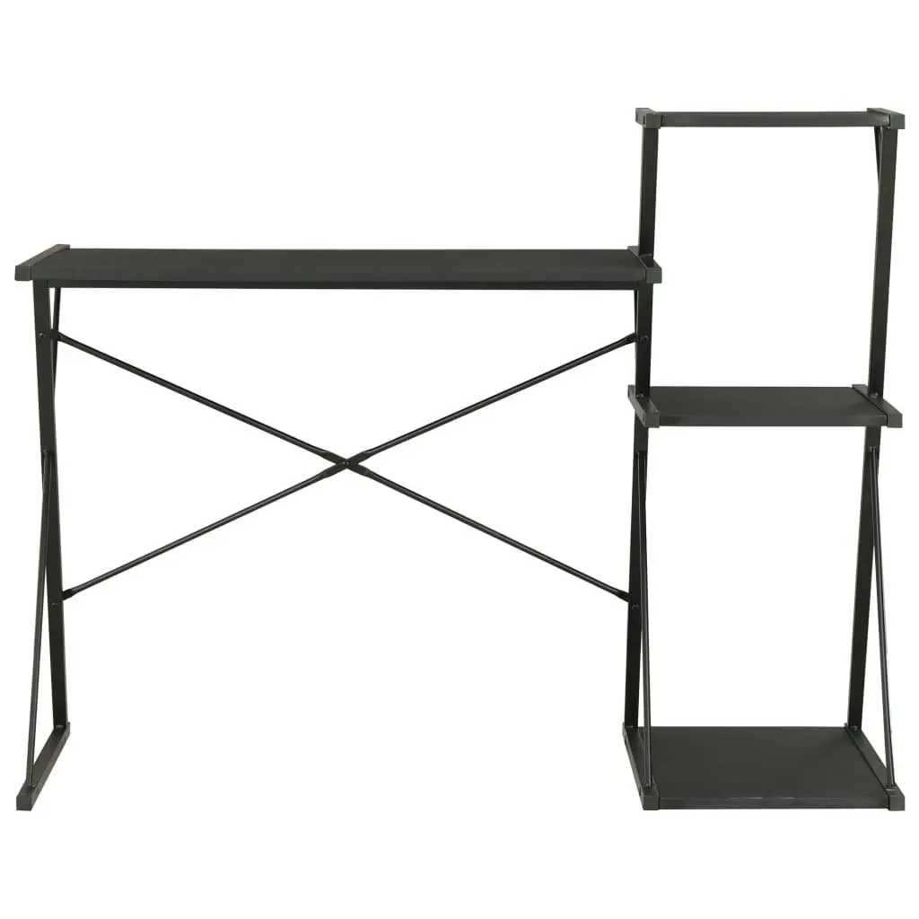 Desk with Shelf Black 116x50x93 cm 20288