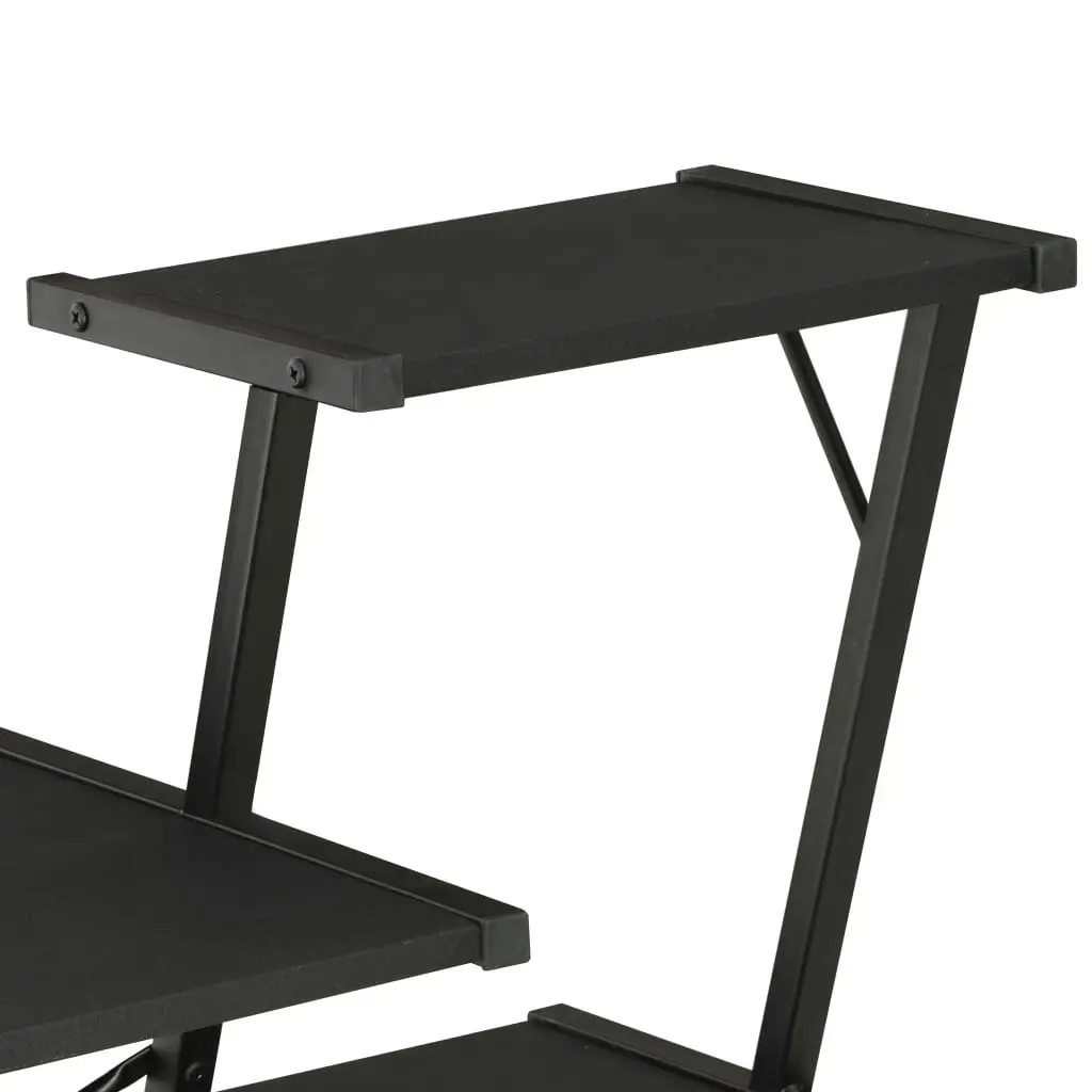 Desk with Shelf Black 116x50x93 cm 20288