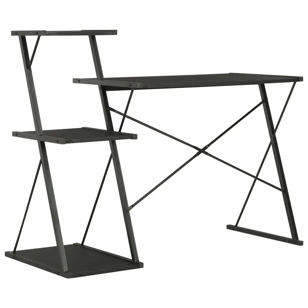 Desk with Shelf Black 116x50x93 cm 20288