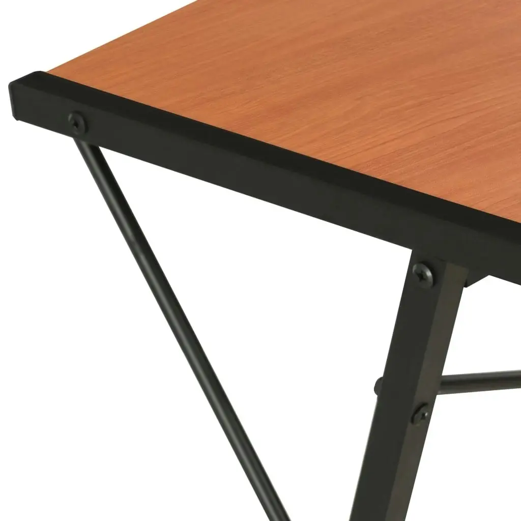 Desk with Shelf Black and Brown 116x50x93 cm 20290