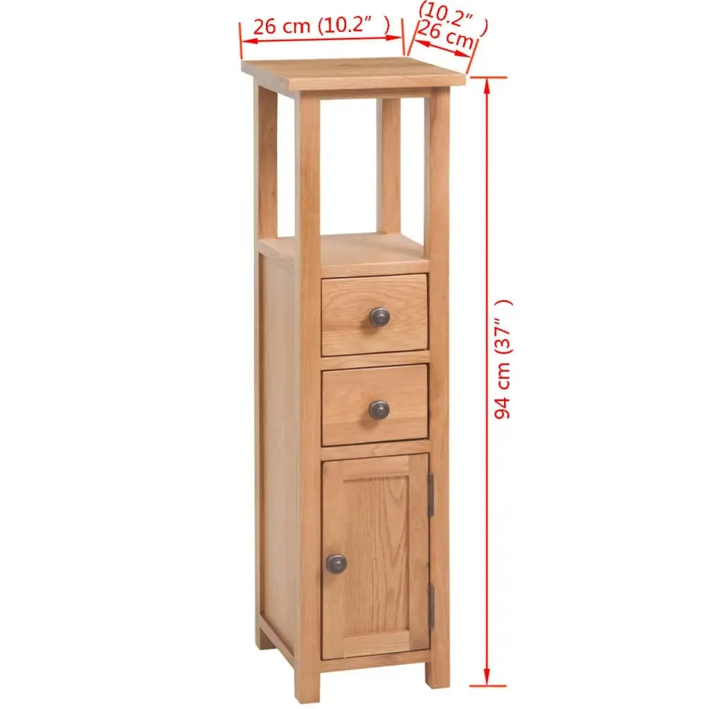 Corner Cabinet 26x26x94 cm Solid Oak Wood 243931