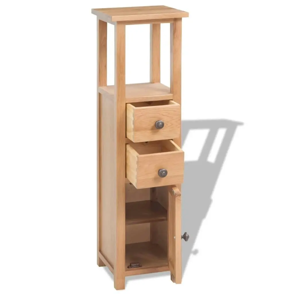 Corner Cabinet 26x26x94 cm Solid Oak Wood 243931