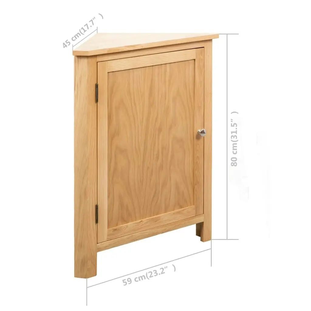 Corner Cabinet 59x45x80 cm Solid Oak Wood 247040