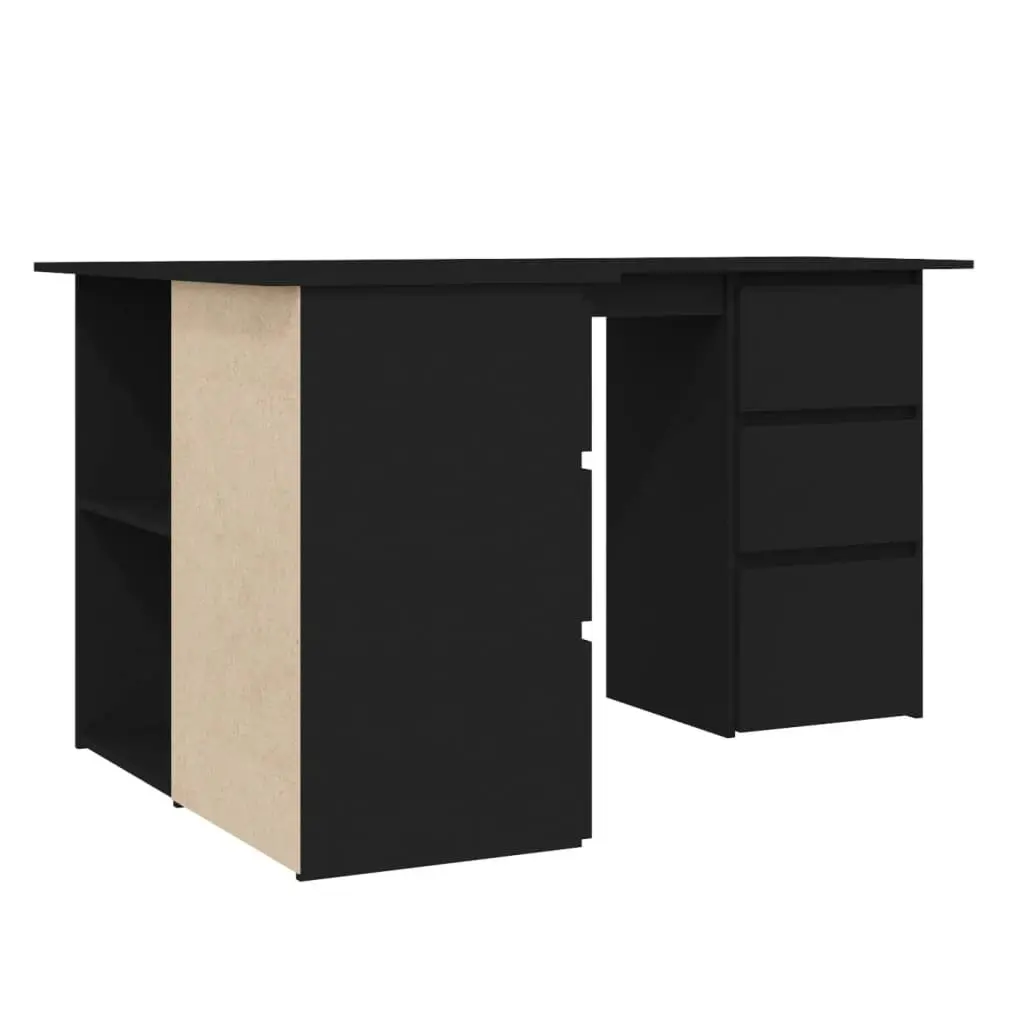 Corner Desk Black 145x100x76 cm Engineered Wood 801090