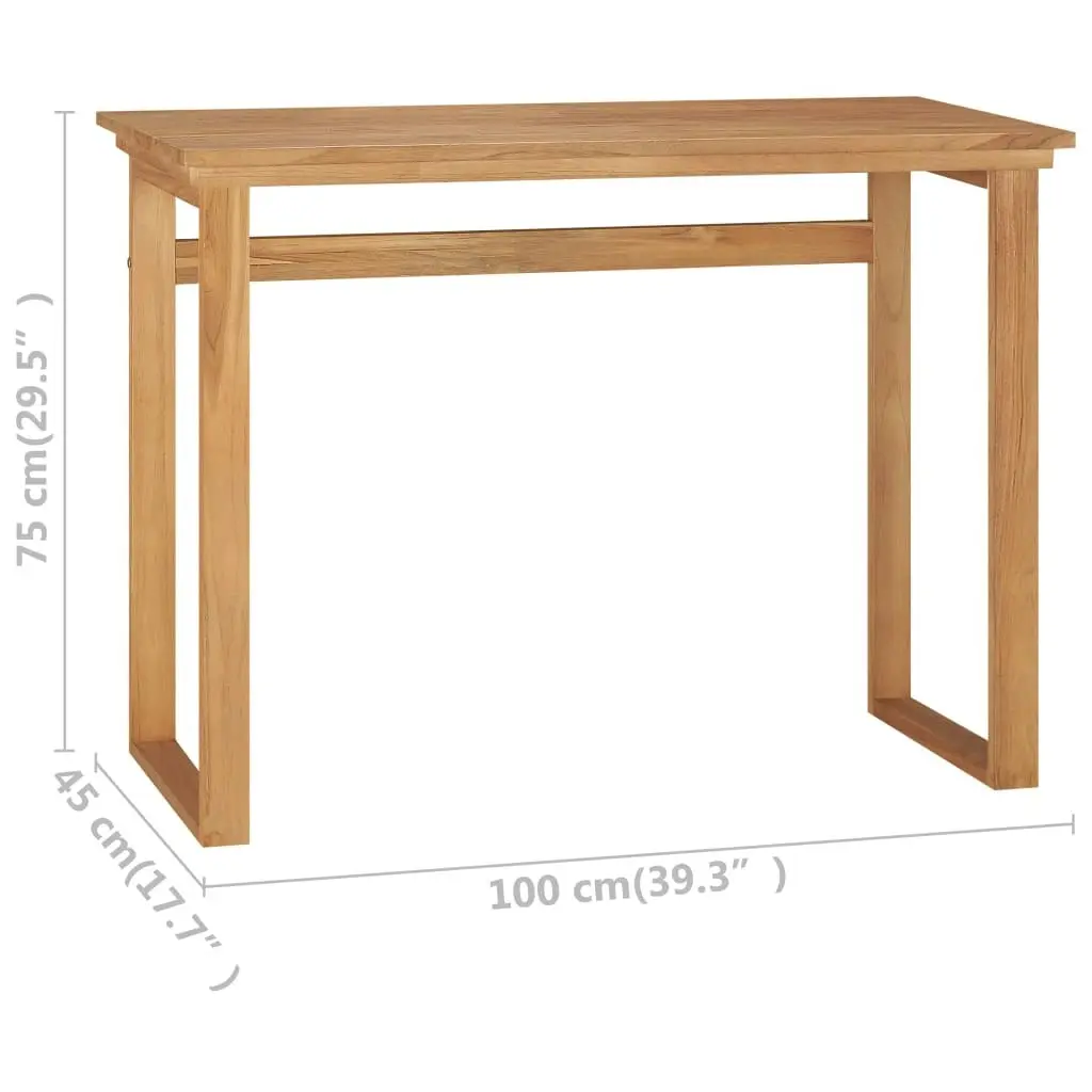 Desk 100x45x75 cm Solid Teak Wood 325281