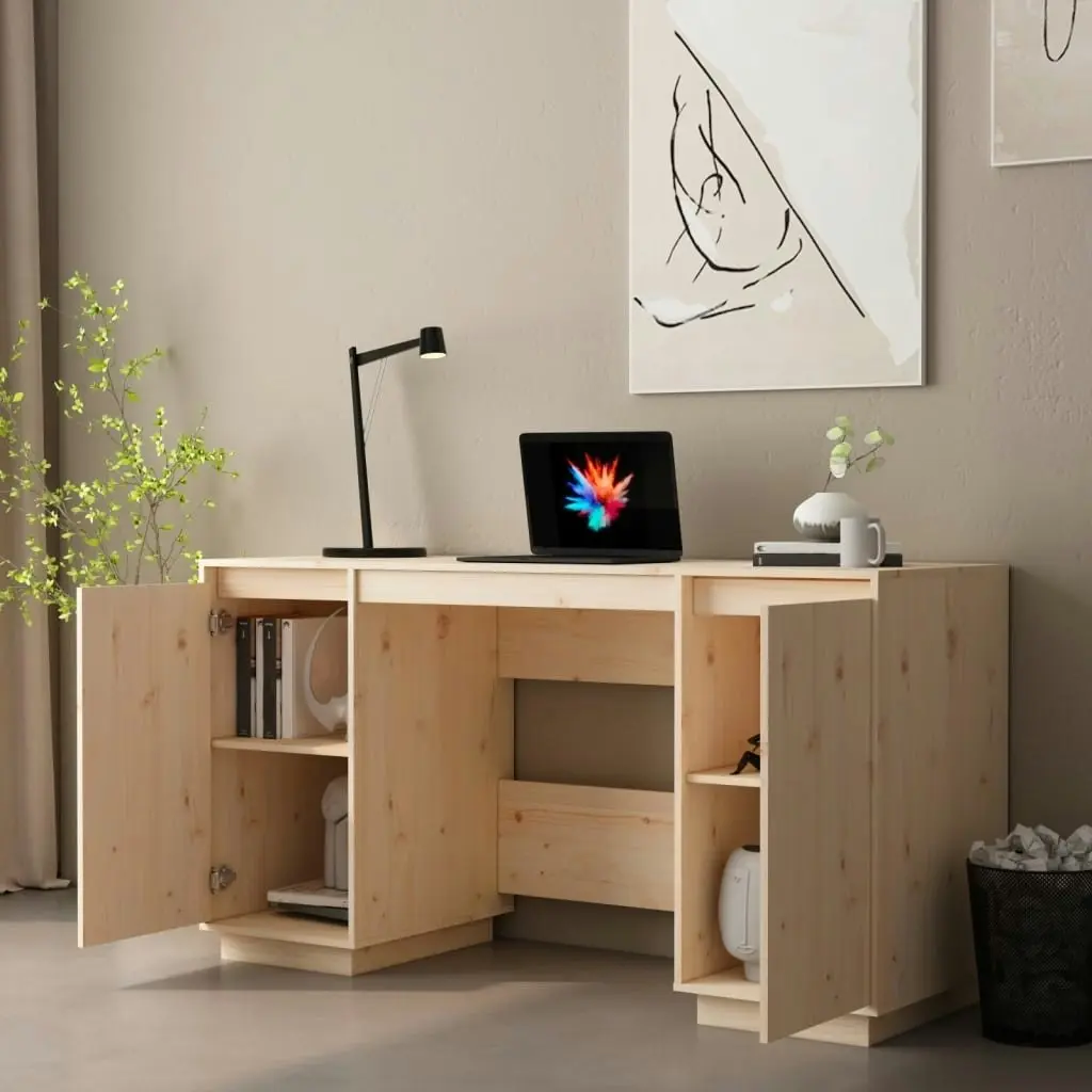 Desk 140x50x75 cm Solid Wood Pine 814324