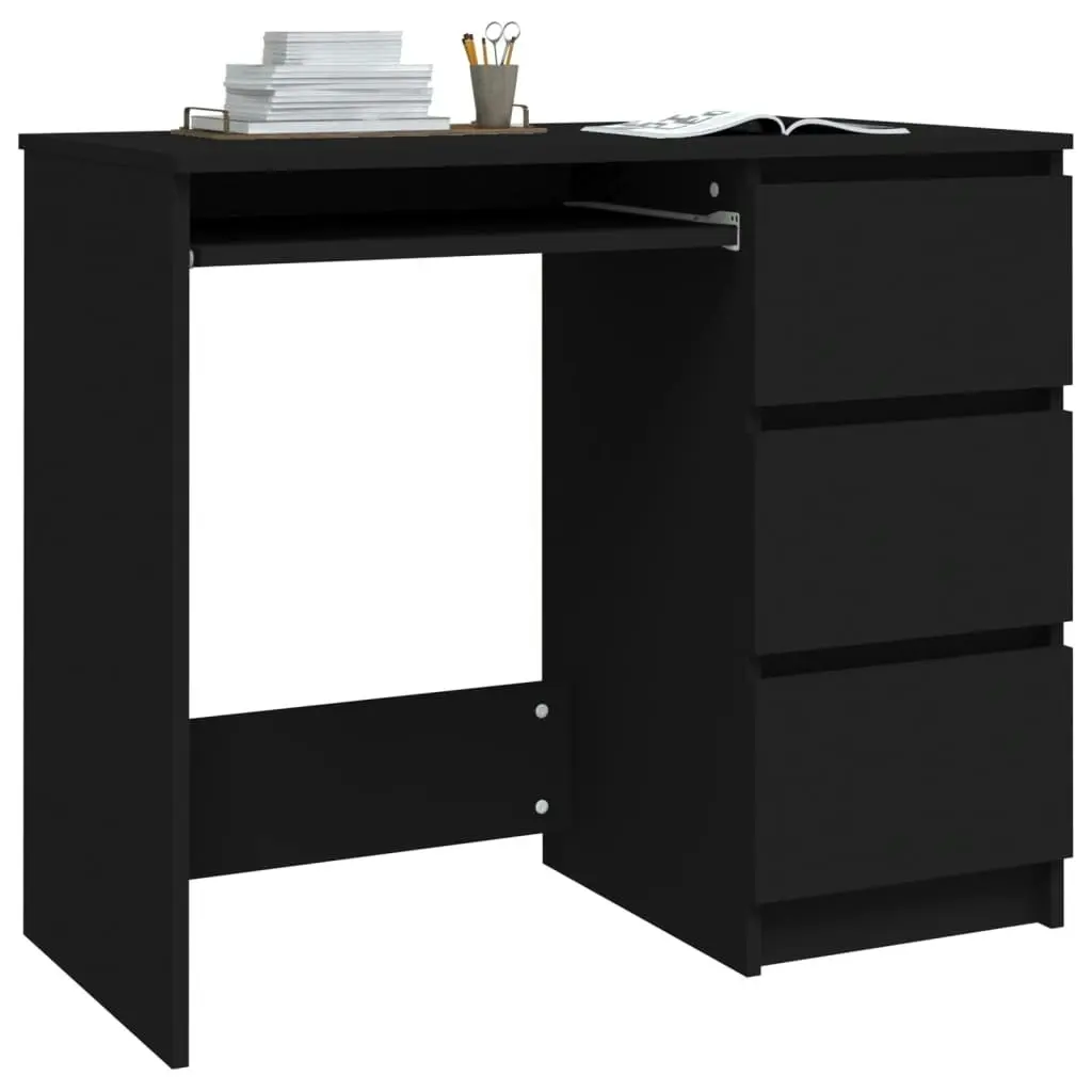 Desk Black 90x45x76 cm Engineered Wood 801374