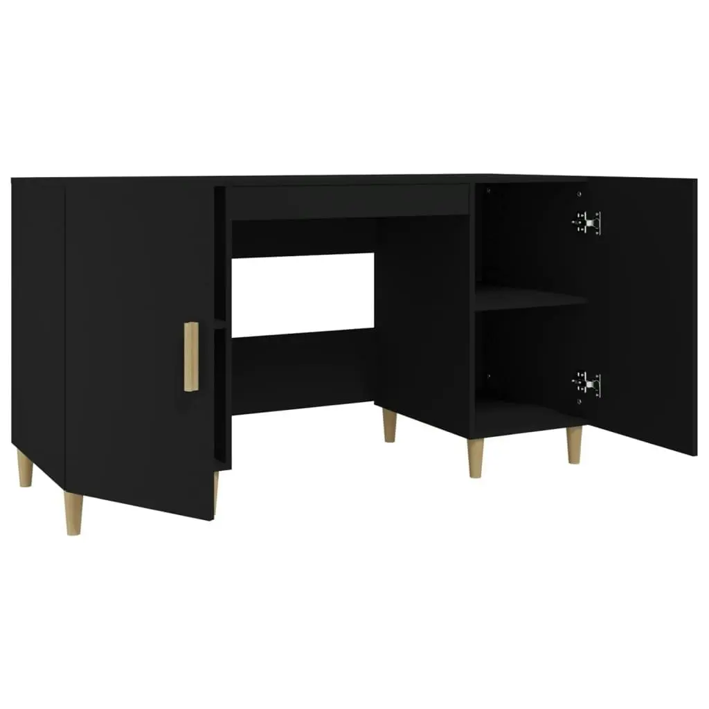 Desk Black 140x50x75 cm Engineered Wood 812763