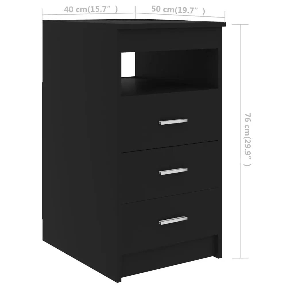 Desk Black 140x50x76 cm Engineered Wood 3054781