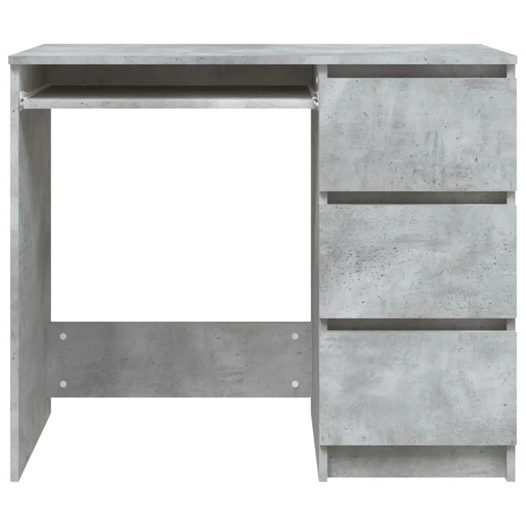 Desk Concrete Grey 90x45x76 cm Engineered Wood 801377