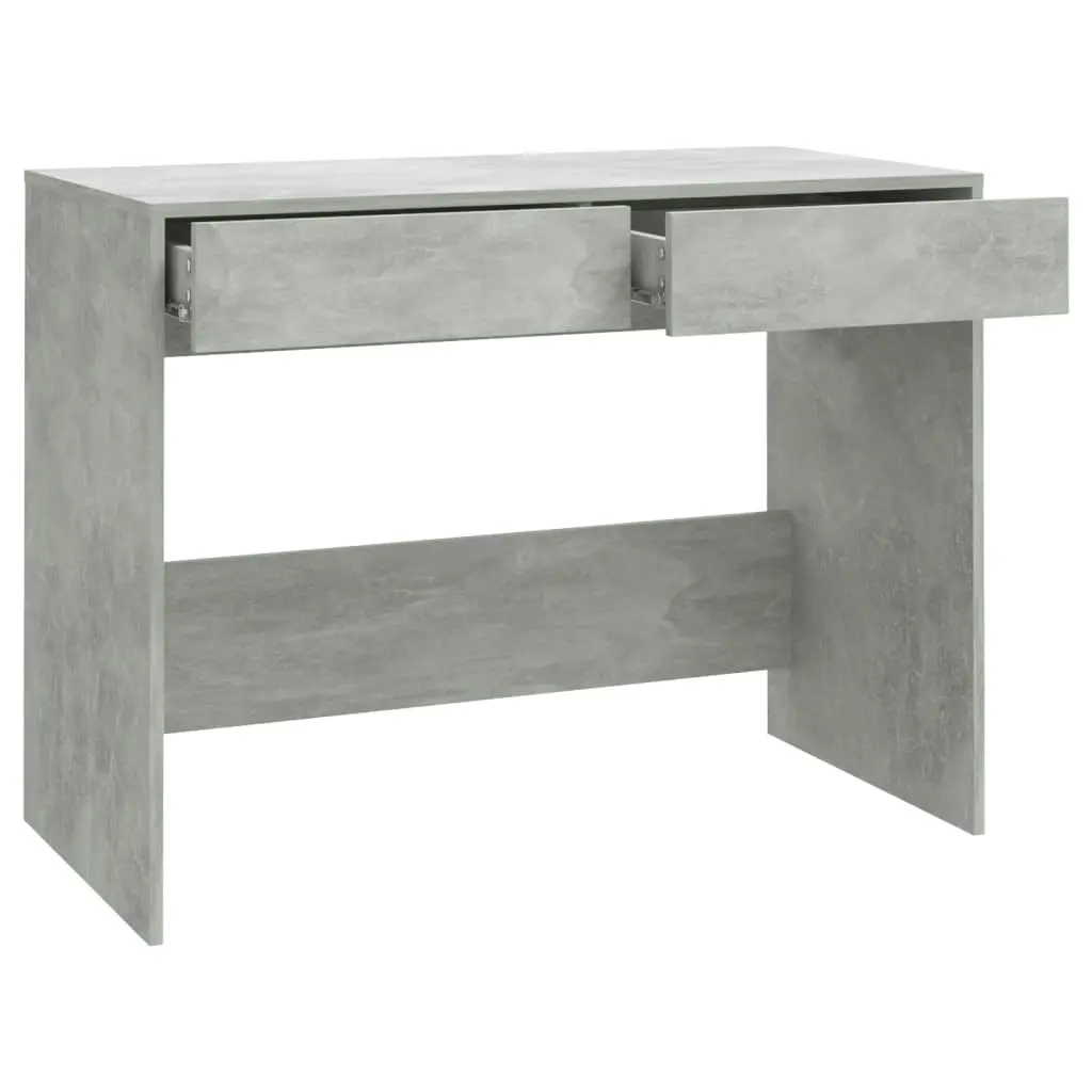 Desk Concrete Grey 101x50x76.5 cm Engineered Wood 809561