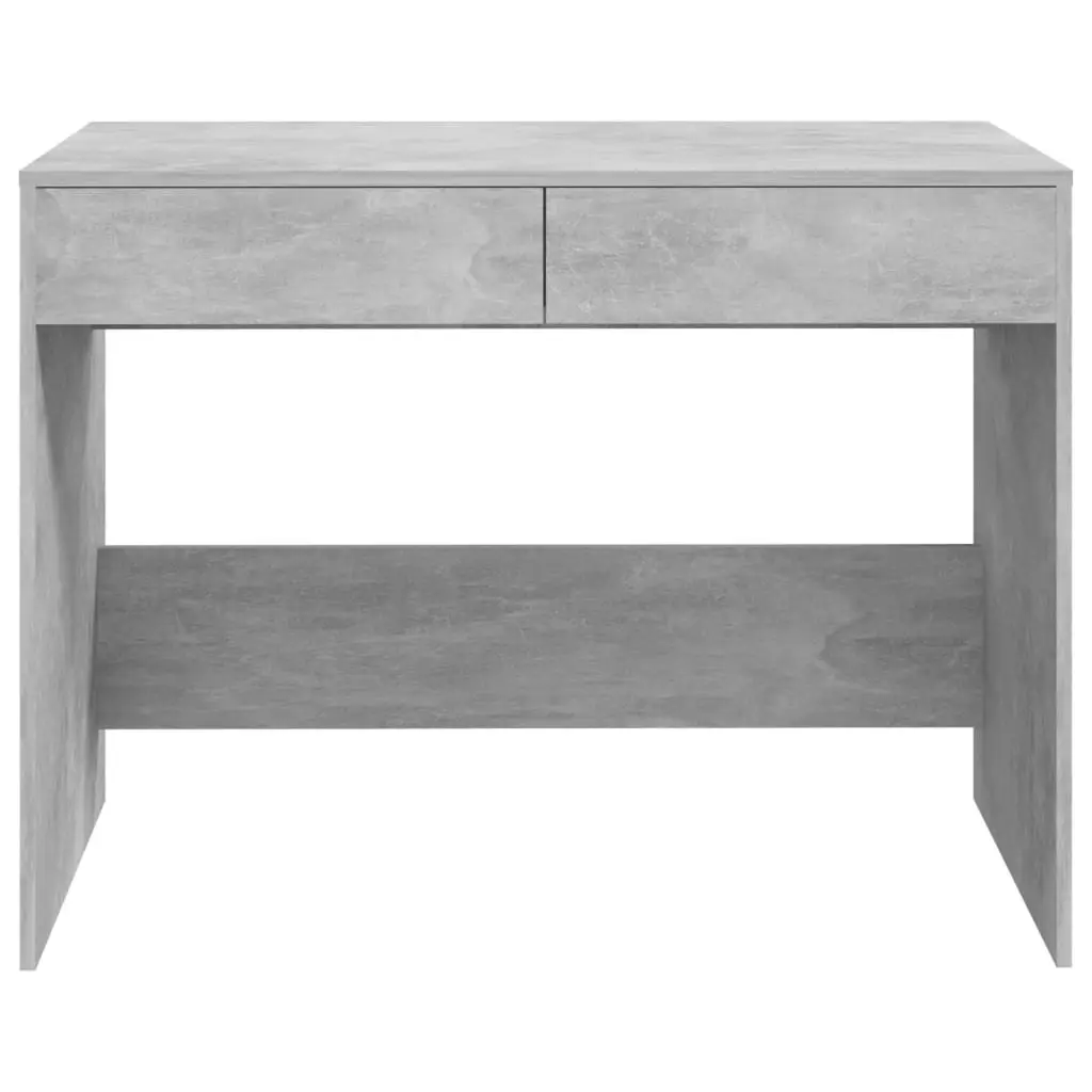 Desk Concrete Grey 101x50x76.5 cm Engineered Wood 809561