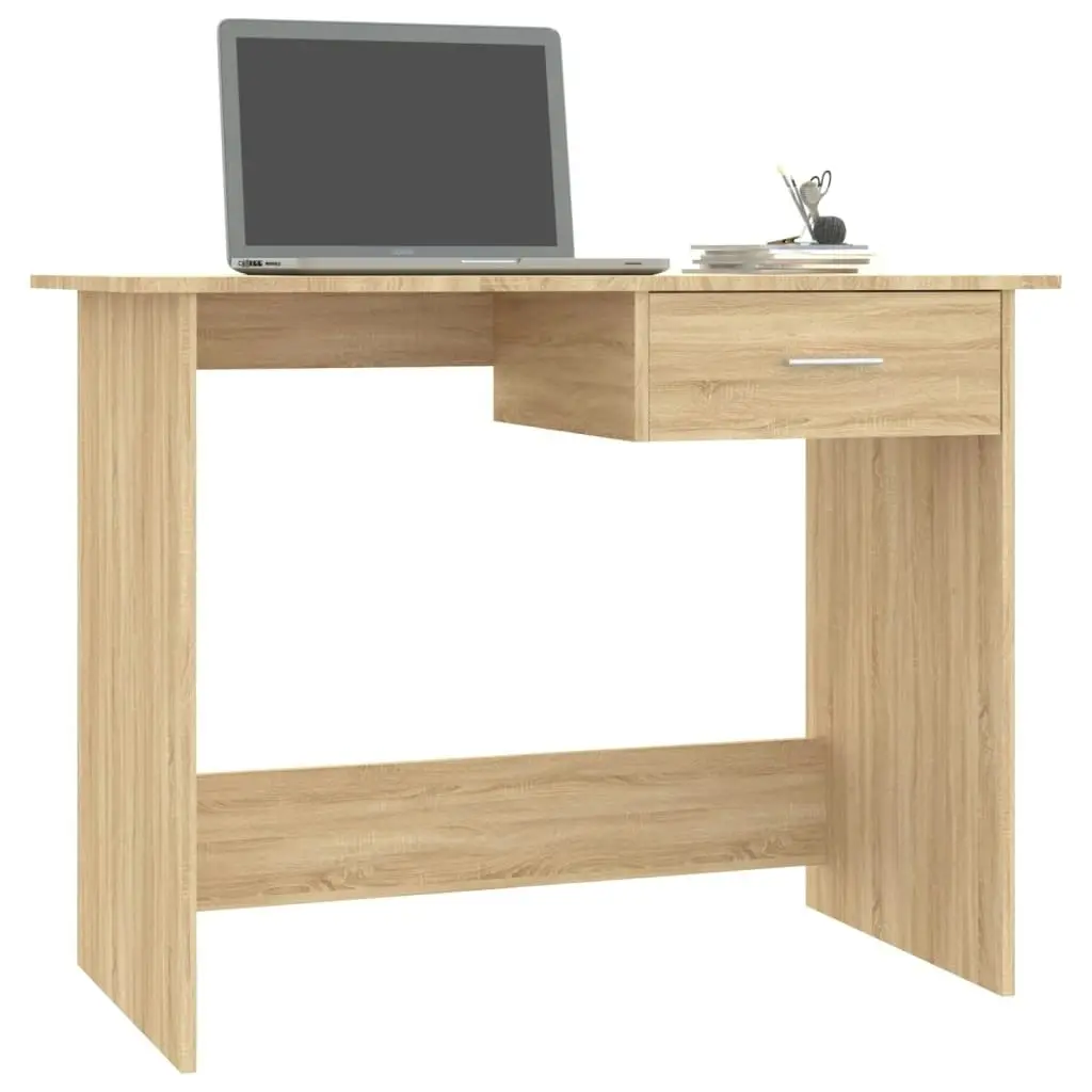 Desk Sonoma Oak 100x50x76 cm Engineered Wood 800552