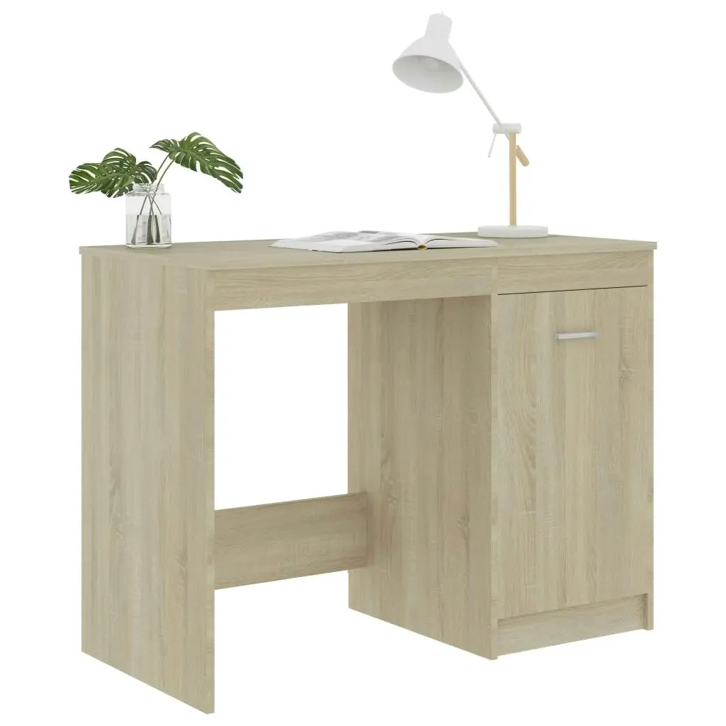 Desk Sonoma Oak 100x50x76 cm Engineered Wood 801799