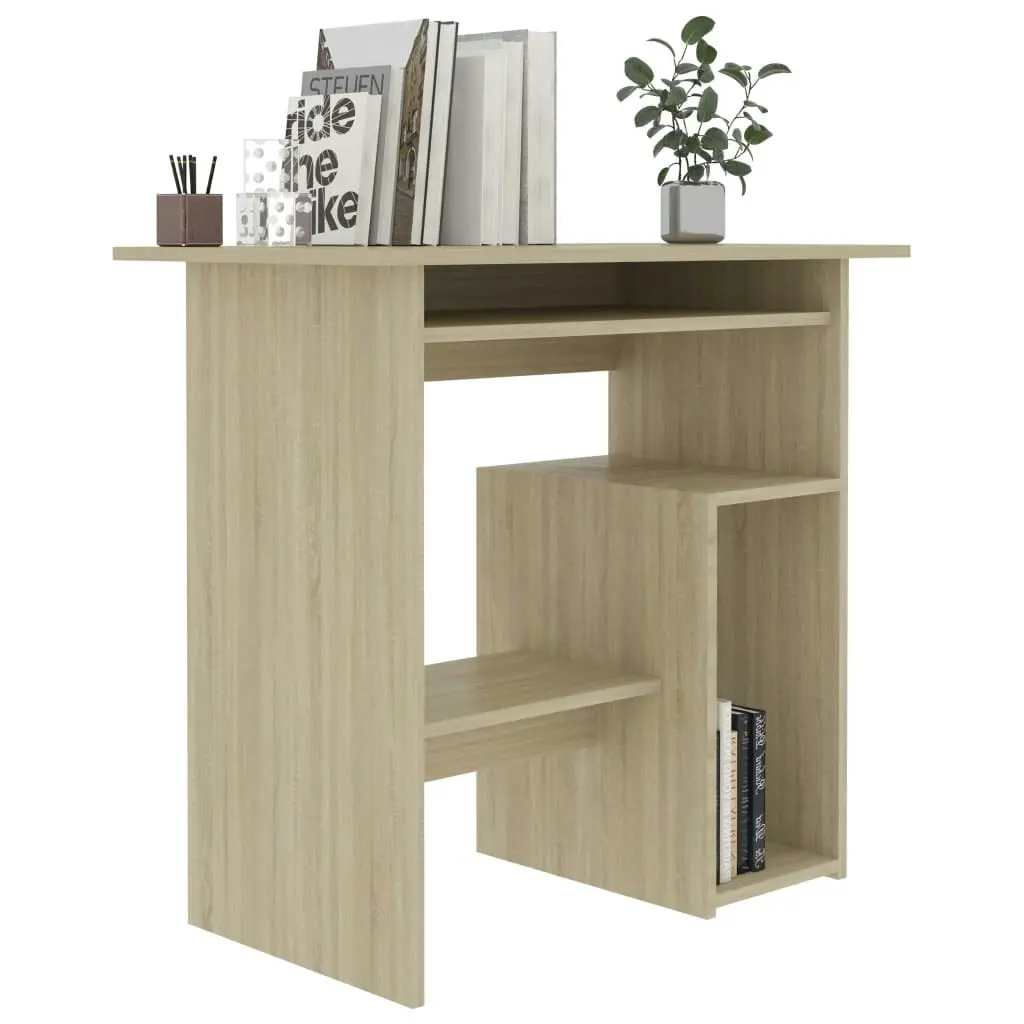 Desk Sonoma Oak 80x45x74 cm Engineered Wood 801367