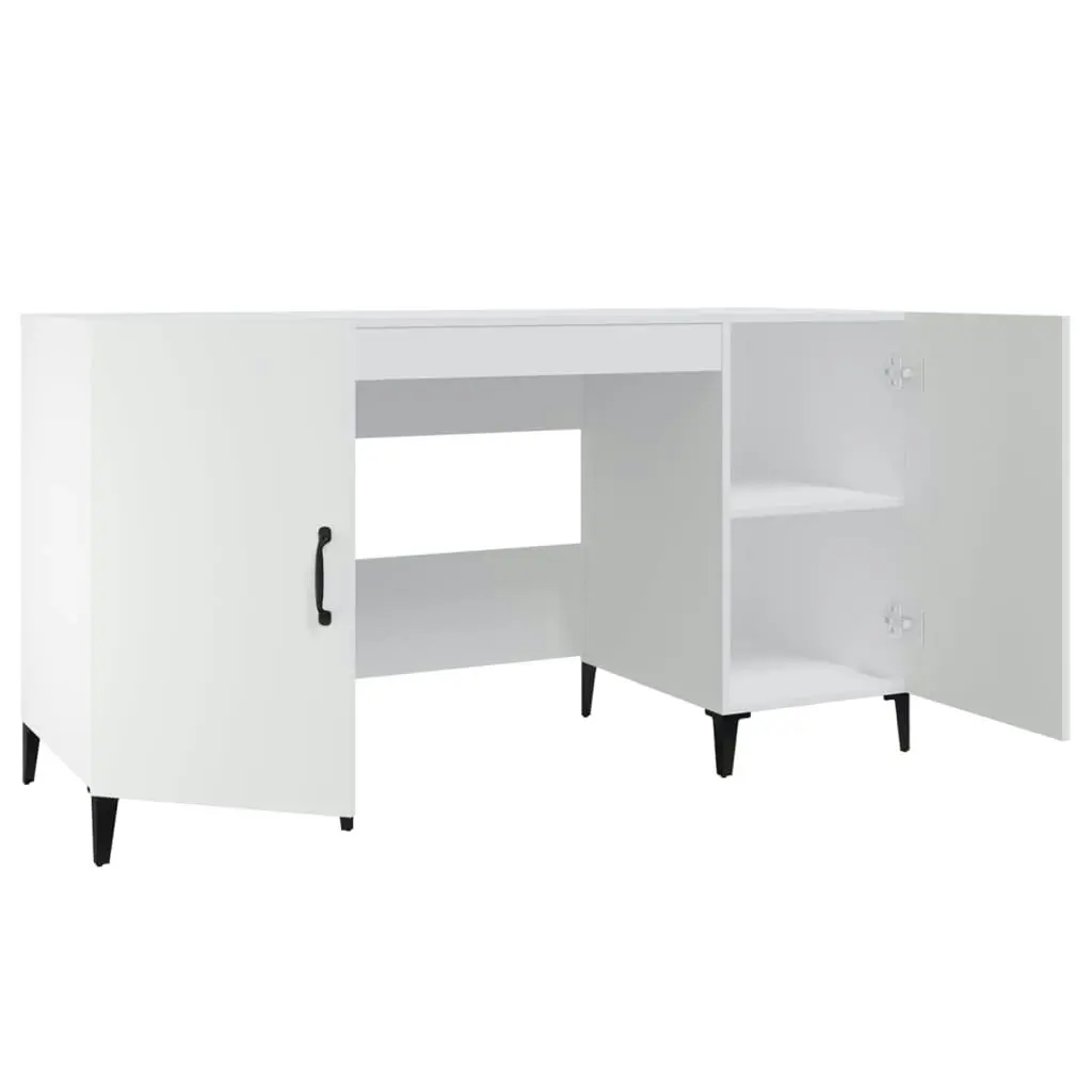 Desk White 140x50x75 cm Engineered Wood 812771