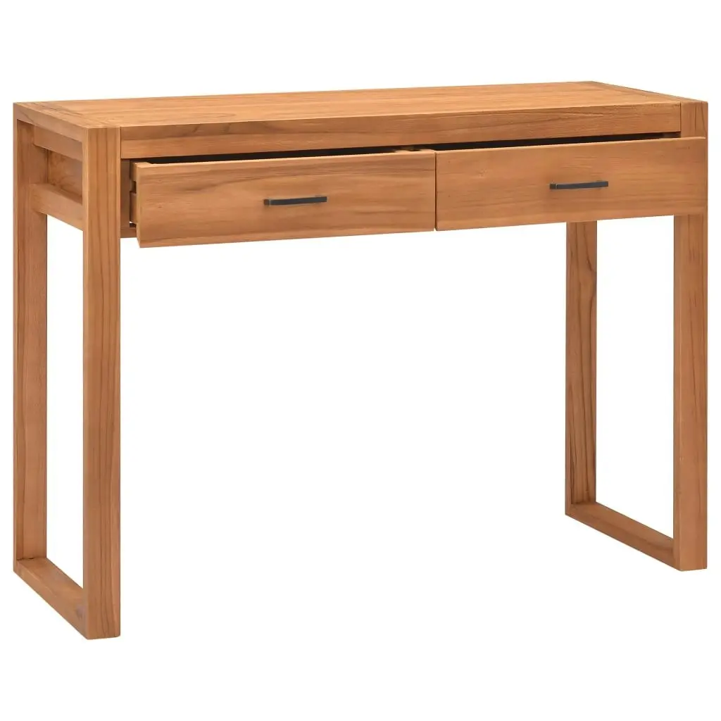 Desk with 2 Drawers 100x40x75 cm Teak Wood 325270