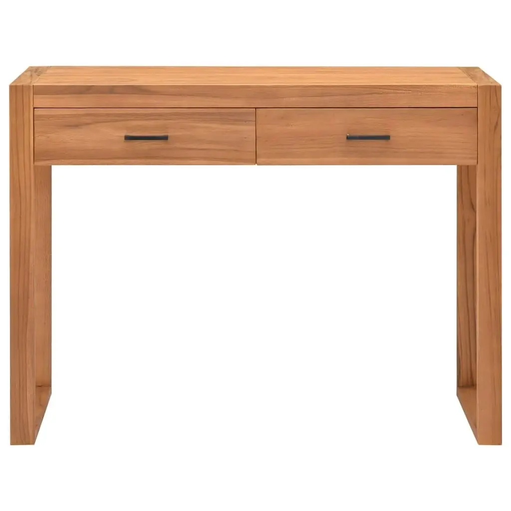 Desk with 2 Drawers 100x40x75 cm Teak Wood 325270